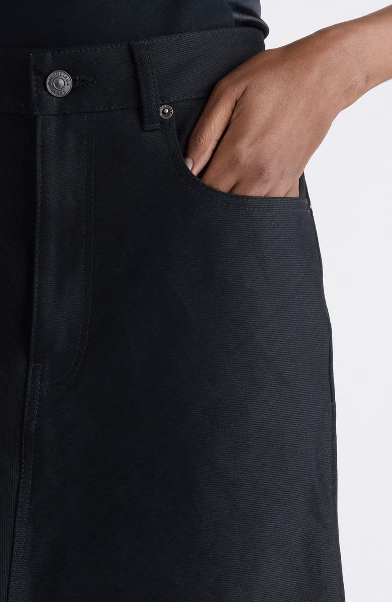 Balenciaga Denim A-Line Midi Skirt, Alternate, color, 1000 Black