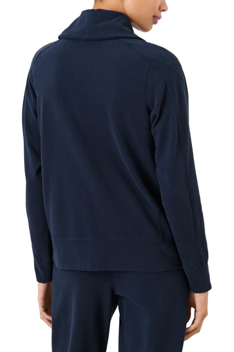 Organic Cotton CloudKnit Zip Jacket, Alternate, color, Navy Blue