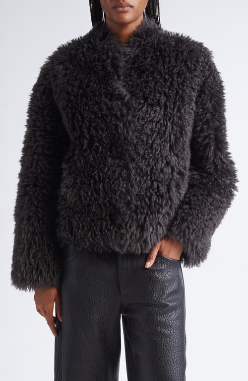 Stand Studio Faux Shearling Jacket In Black