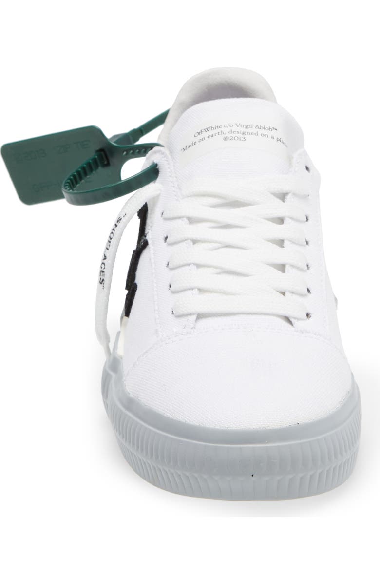 Off-White Eco Canvas Vulcanized Low Top Sneaker, Alternate, color, White/ Black