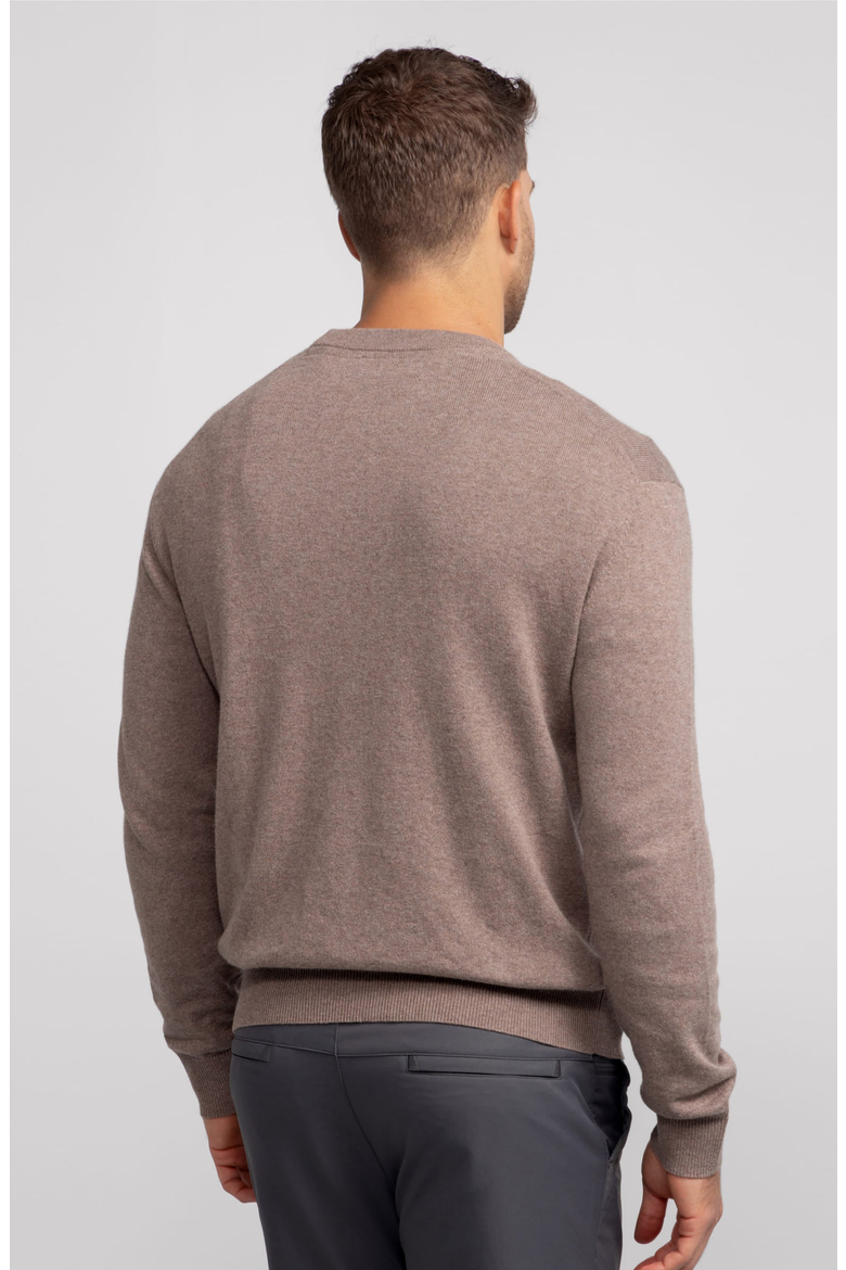 Anytime Crewneck Sweater, Alternate, color, Mocha Heather