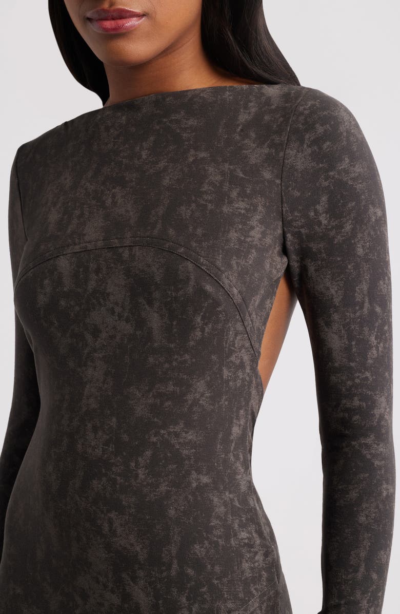 Mistress Rocks Open Back Long Sleeve Midi Dress, Alternate, color, 