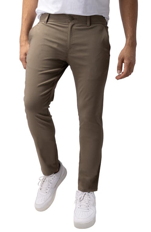 X-ray Xray Hidden Zip Pocket Twill Trousers In Dark Khaki