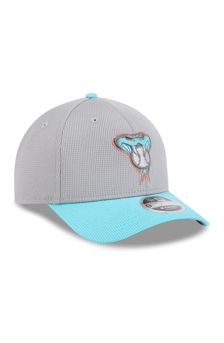 New Era Men's New Era Gray/Teal Arizona Diamondbacks 2025 Batting Practice 9FORTY M-Crown Adjustable Hat, Alternate, color,