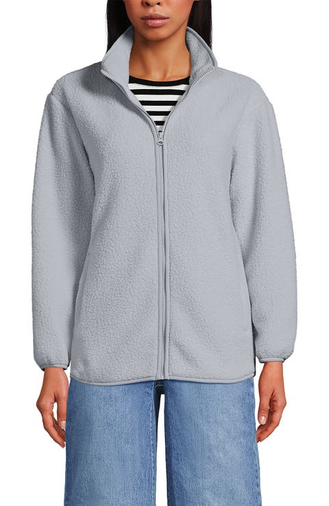 Lands' End Cozy High Pile Full Zip Fleece Jacket