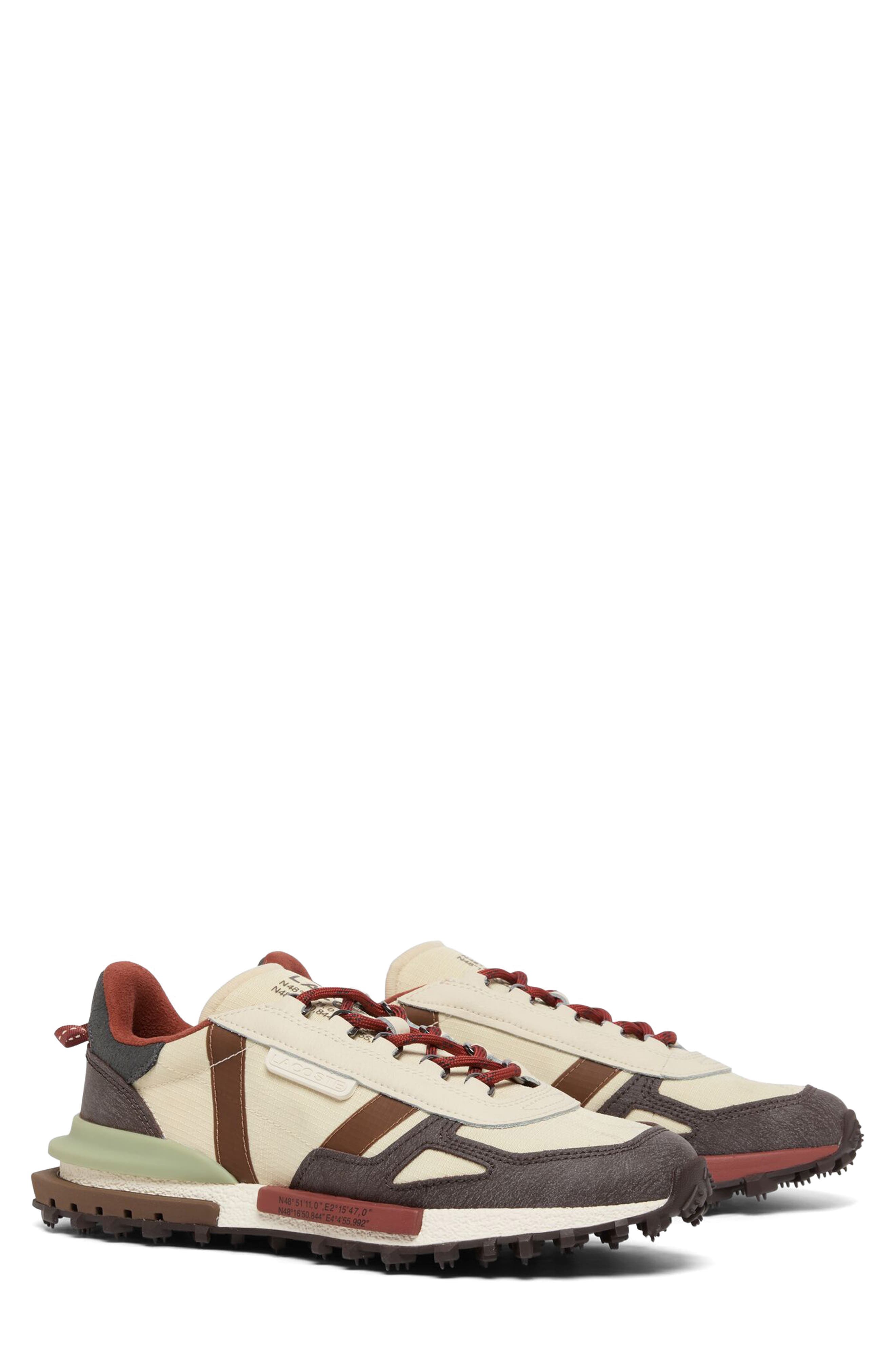 Elite Active 2264 Leather Sneaker, Main, color, LIGHT TAN/ DARK BROWN