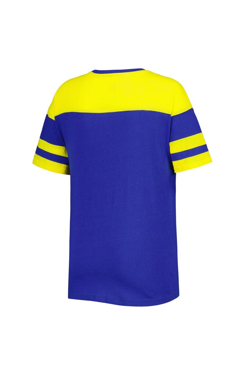 G-III 4HER BY CARL BANKS Women's G-III 4Her by Carl Banks Royal/Gold Los Angeles Rams Play the Ball T-Shirt, Alternate, color, 