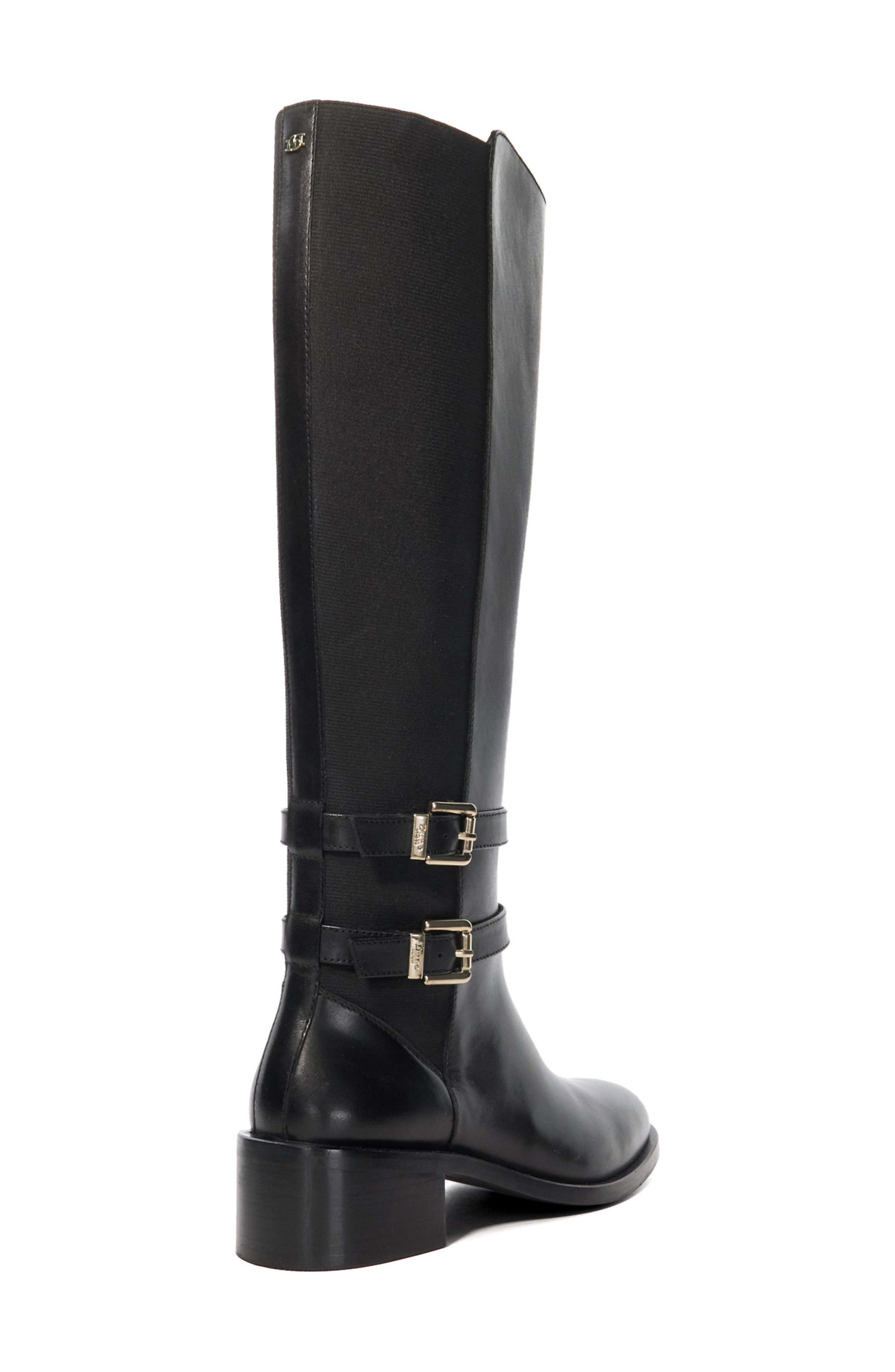 Dune London Tatter Knee High Boot, Alternate, color, Black