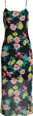 Steve Madden Giselly Floral Print Georgette Slipdress