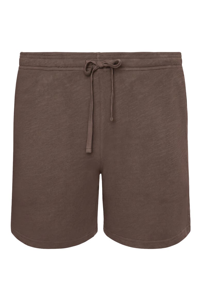 Stonewashed French Terry Shorts, Alternate, color, JAVA