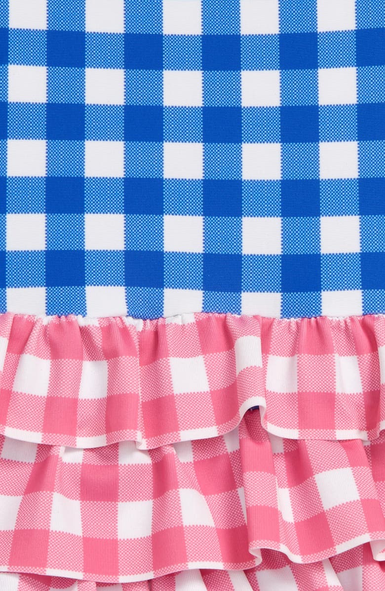Tucker + Tate Gingham Ruffle One-Piece Swimsuit, Alternate, color, 