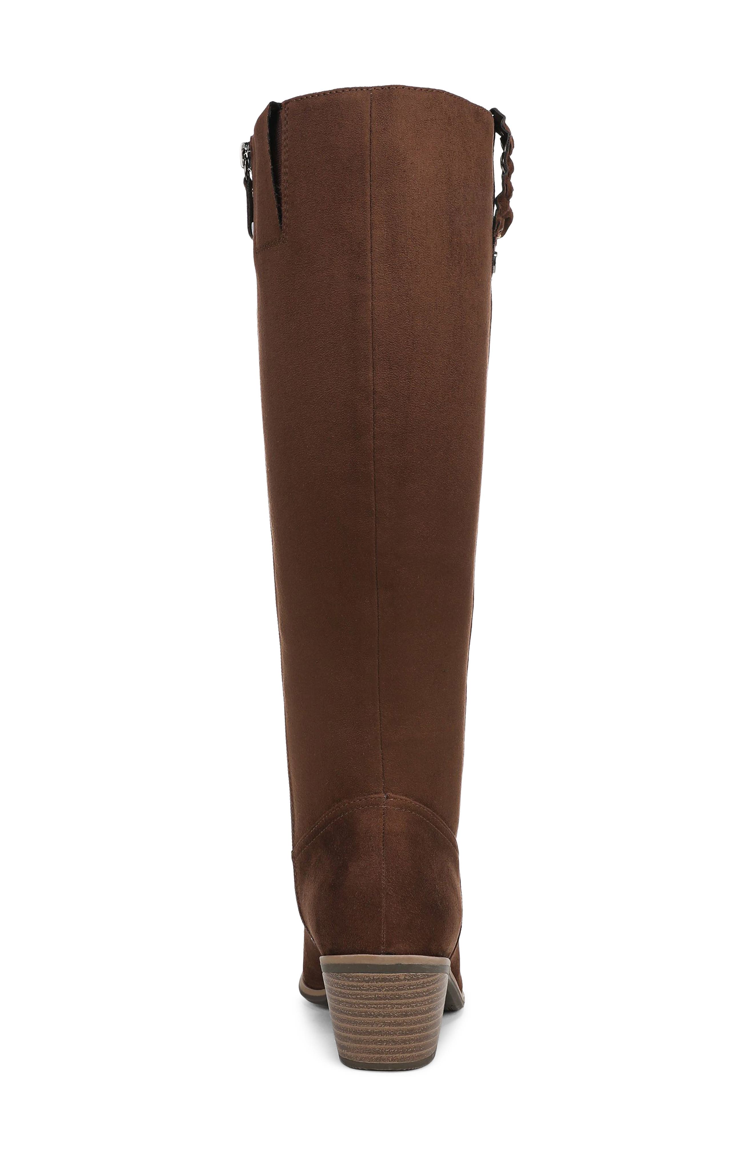 Calista Knee High Boot, Alternate, color, WALNUT BROWN MICROSUEDE