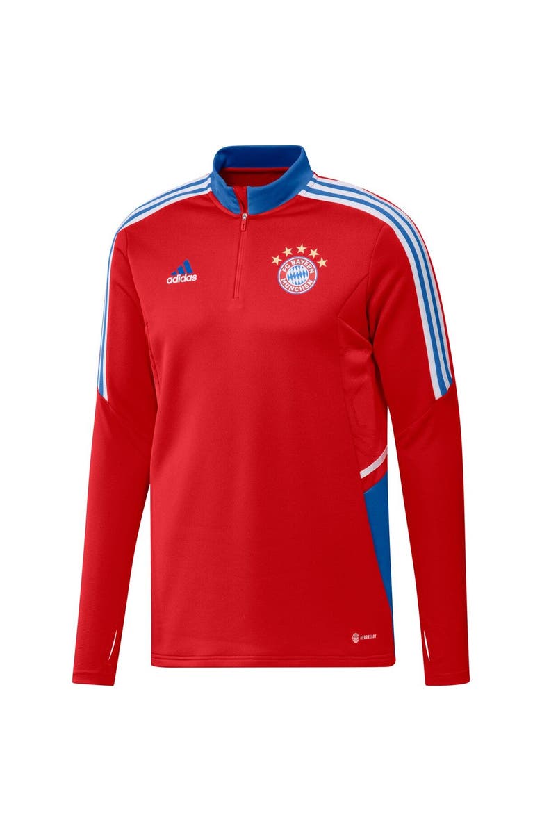 adidas Men's adidas Red Bayern Munich Training AEROREADY Quarter-Zip Top, Alternate, color,