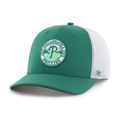 Men's '47 Kelly Green/White Philadelphia Phillies Elevated Greens Adjustable Trucker Hat