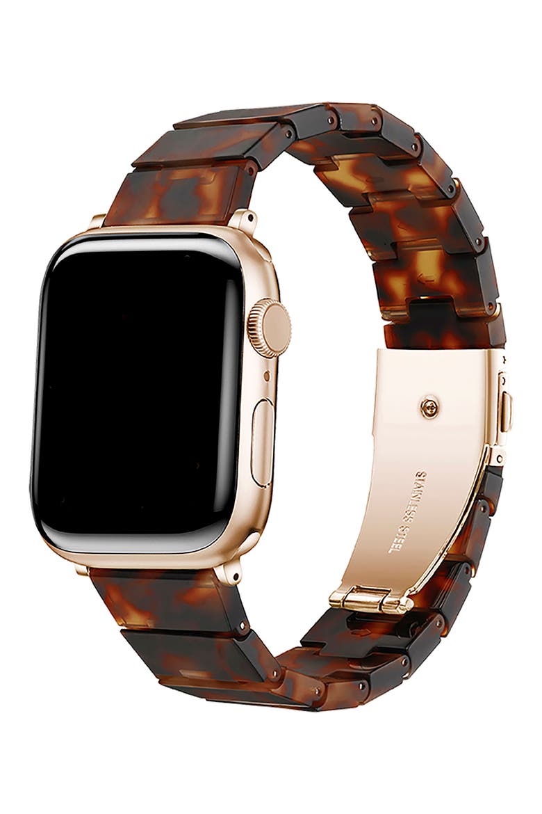 Charlie Resin Link Bracelet Apple Watch® Watchband, Alternate, color, TORTOISE