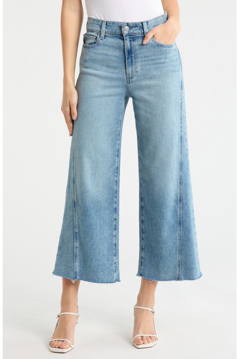 Anessa Twisted Seam Raw Hem High Waist Wide Leg Jeans, Main, color, EXPLORER