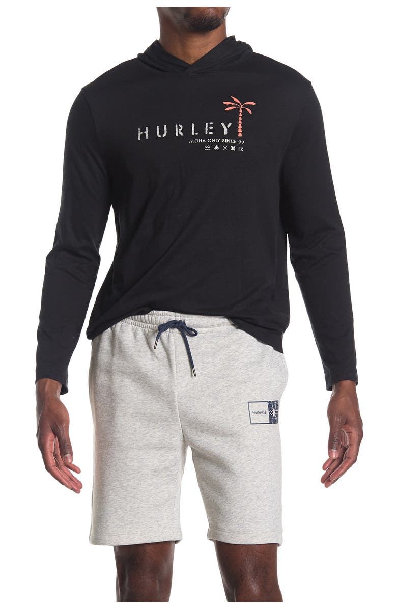 Hurley Tropical Mind State Long Sleeve Hooded T-Shirt, Main, color, 