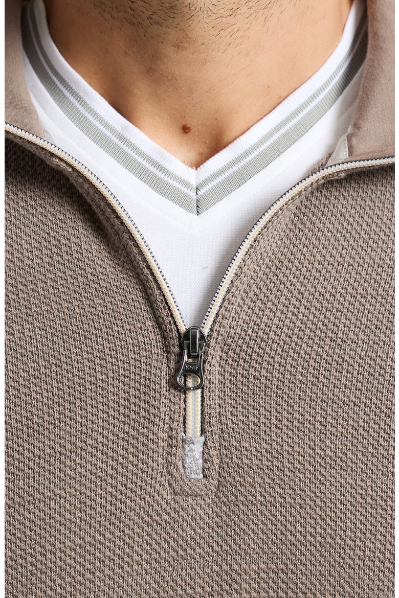 Griffin Cotton Blend Quarter Zip Pullover, Alternate, color, LIGHT GREY