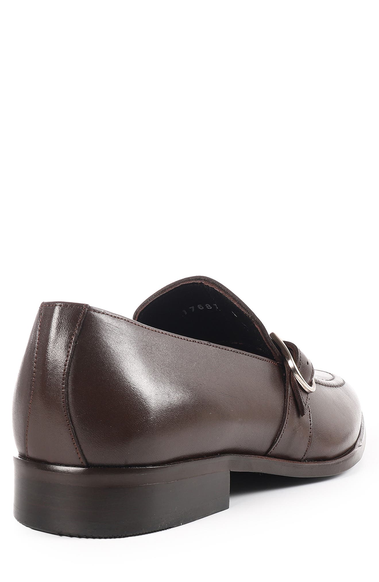Ontario Apron Toe Loafer, Alternate, color, DARK BROWN