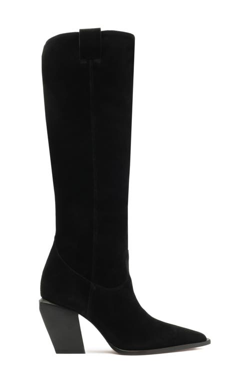 Schutz Maine Up Pointed Toe Boot In Black