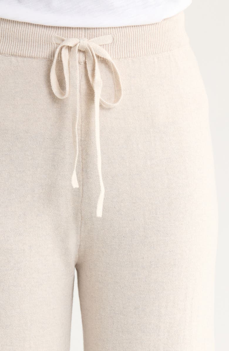 Papinelle Cotton & Cashmere Straight Leg Pajama Pants, Alternate, color, Ecru