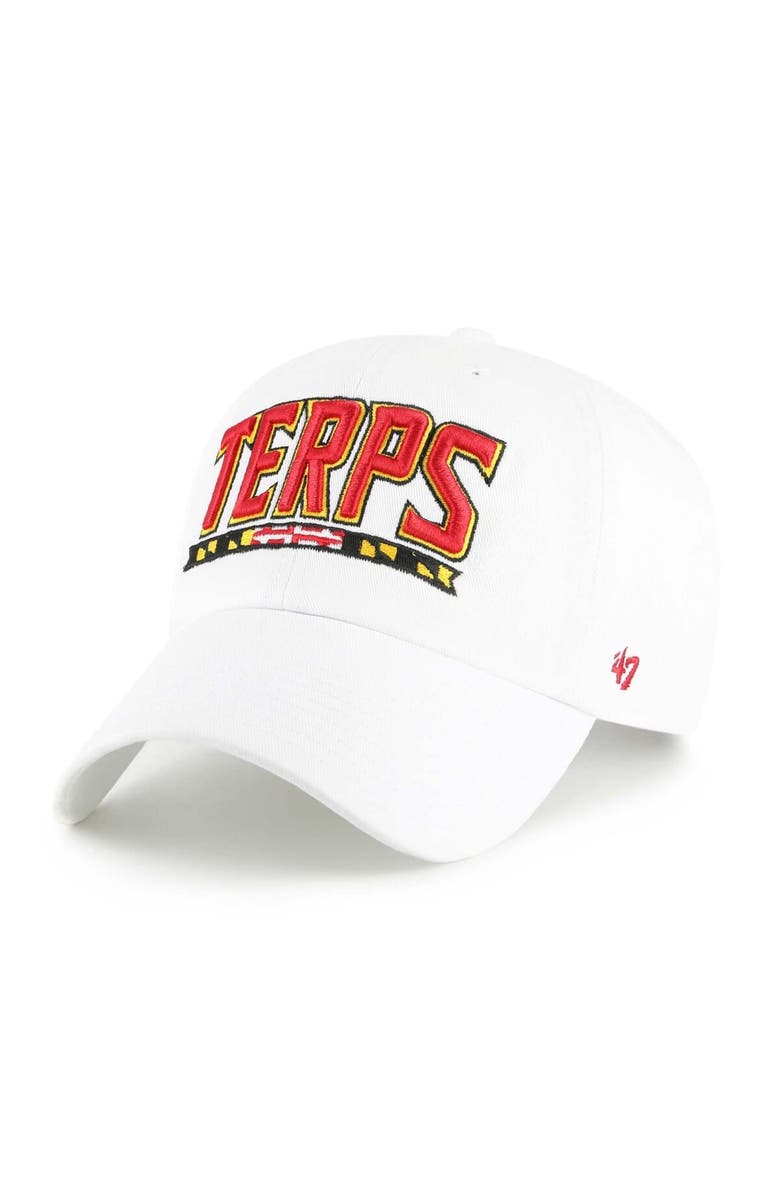 '47 Men's '47 White Maryland Terrapins Clean Up Adjustable Hat, Main, color, White