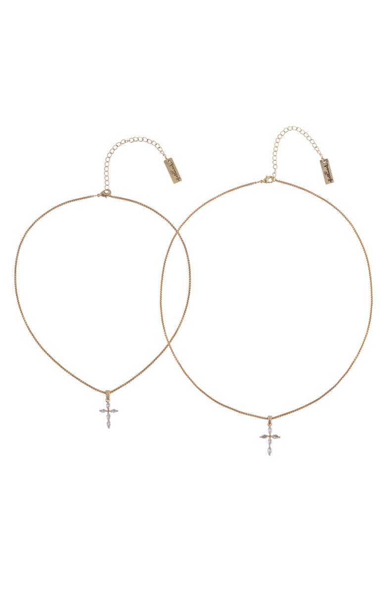 Hallmark Tear and Share Silver Tone Butterfly Pendant Necklaces, Alternate, color, Gold