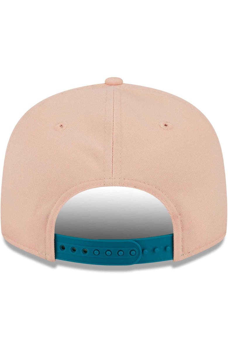 New Era Men's New Era Pink Cleveland Guardians  Sky Aqua Undervisor 9FIFTY Snapback Hat, Alternate, color, 