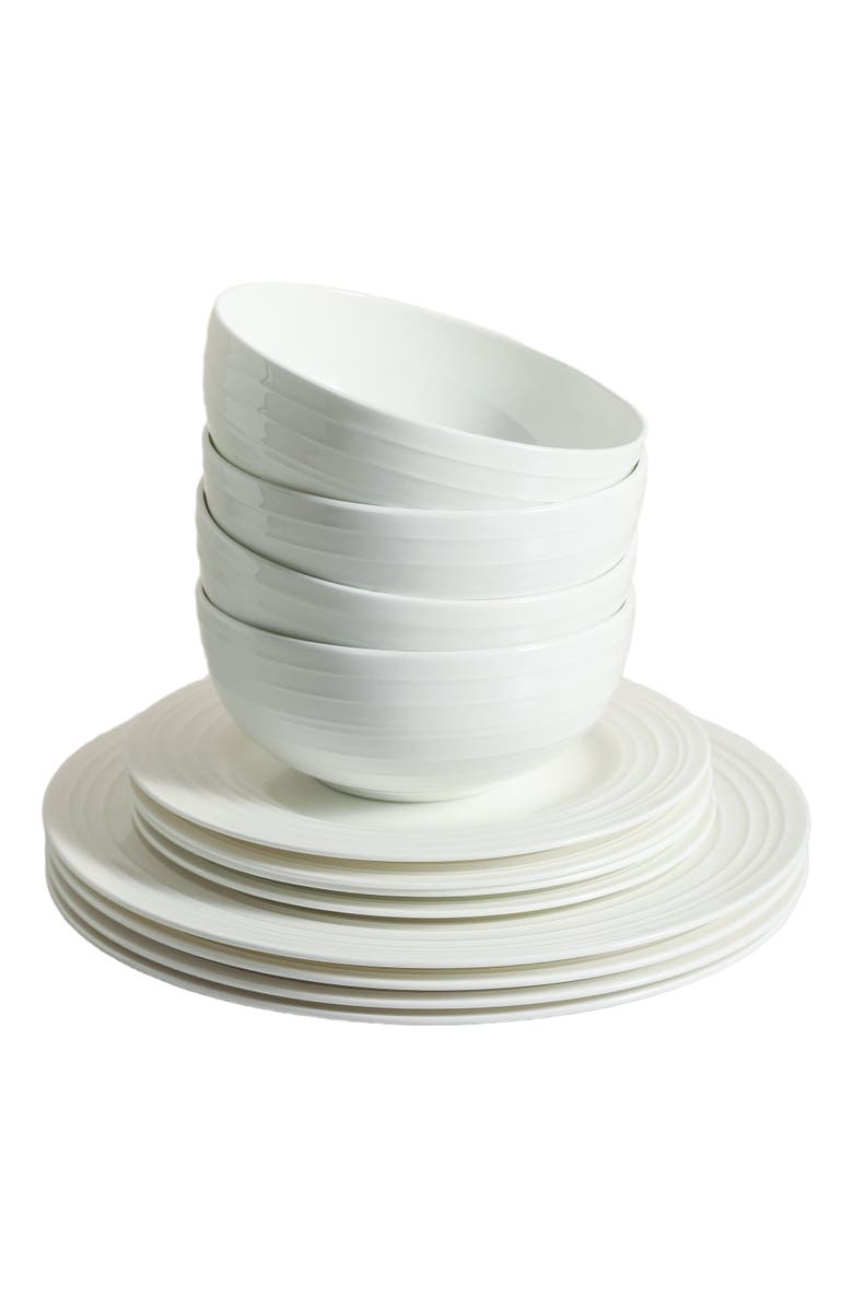 Stone Lain Eleanor Bone China 16-Piec Dinnerware Set, Alternate, color, White