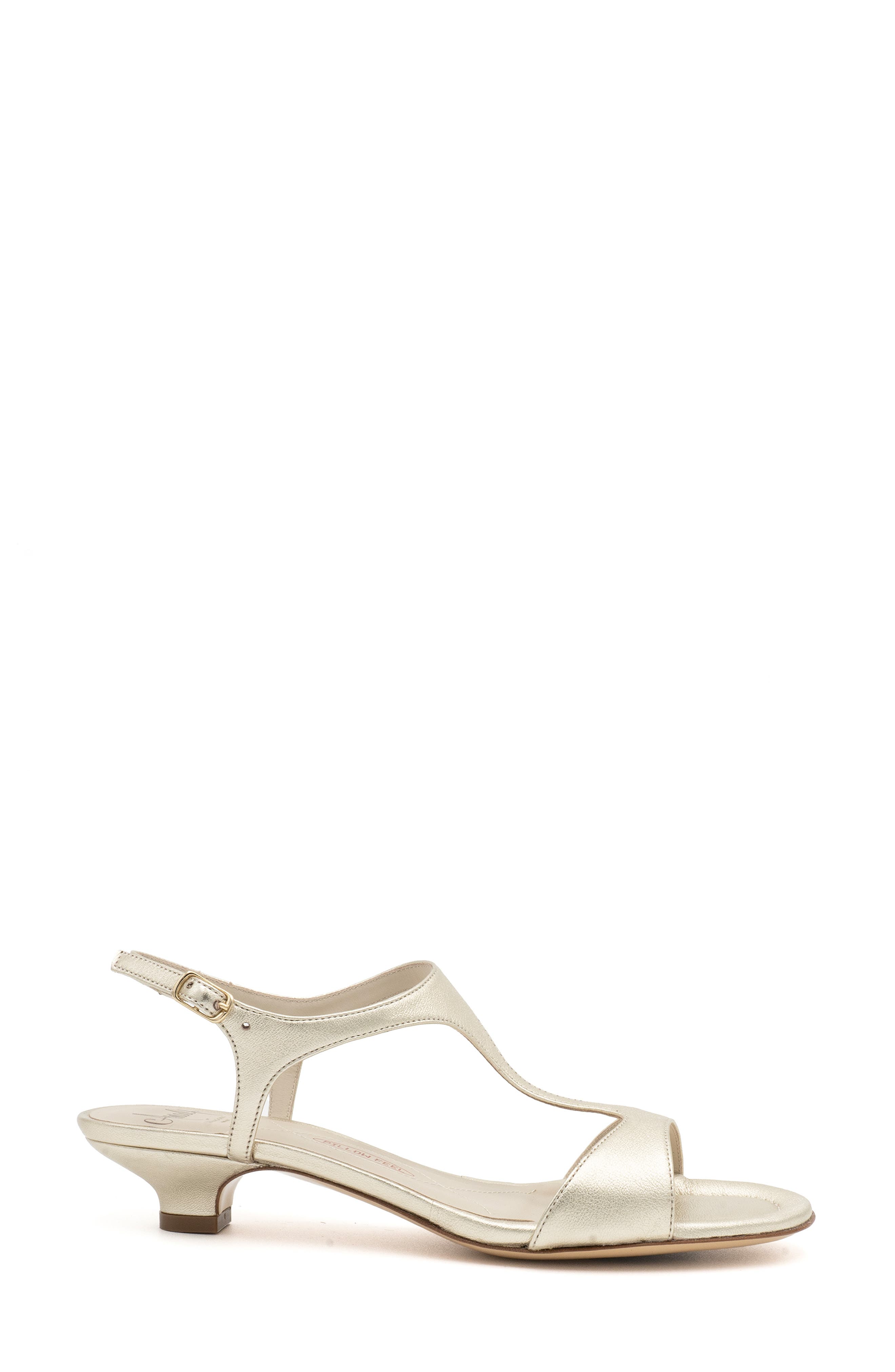 Damasco Kitten Heel T-Strap Sandal, Alternate, color, POLARIS - PLATINUM BUCKLE