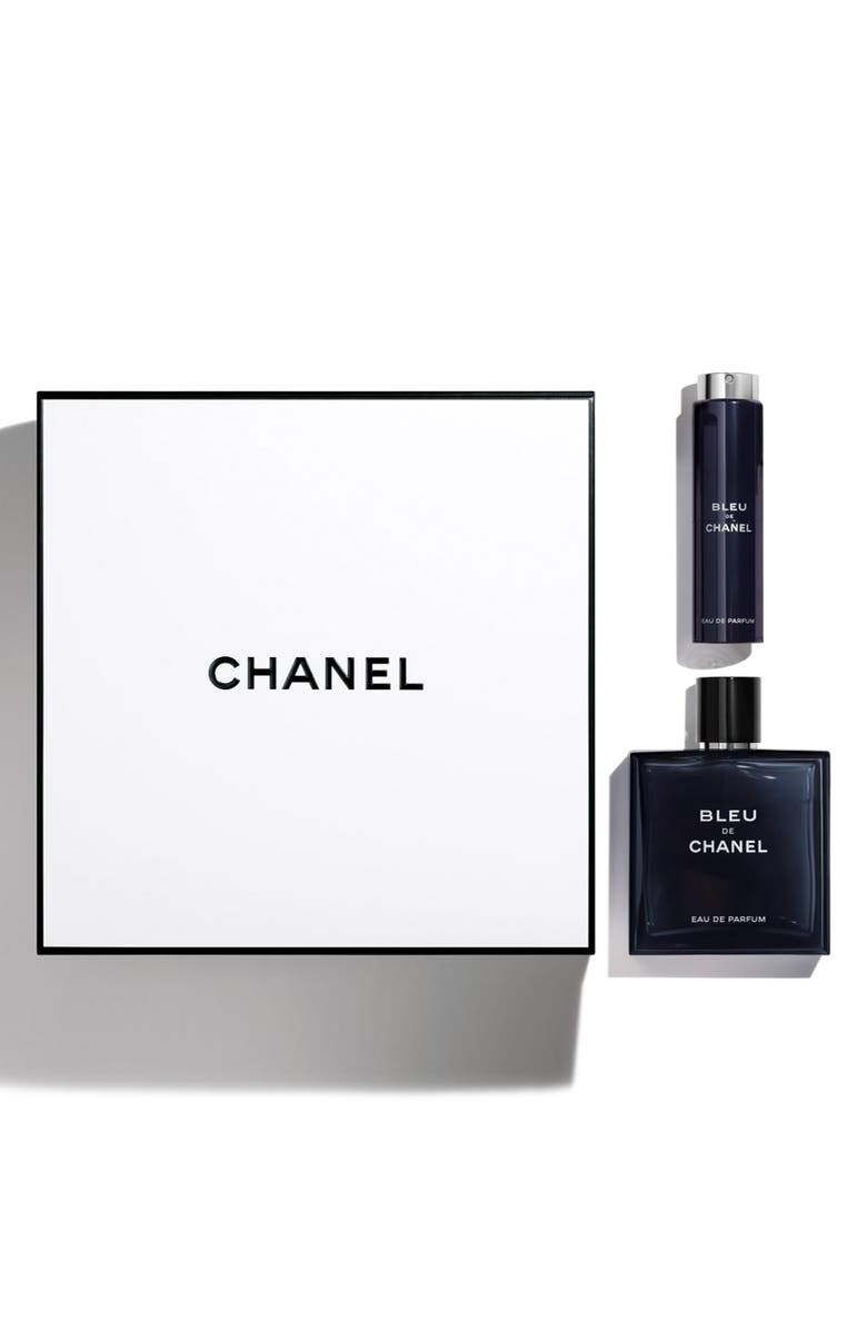 CHANEL BLEU DE CHANEL Eau de Parfum pour Homme Travel Spray Set, Main, color,