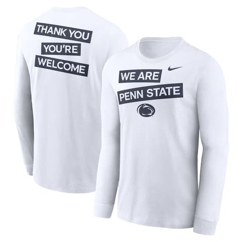 Men's Nike White Penn State Nittany Lions Two-Hit Classic Location Long Sleeve T-Shirt