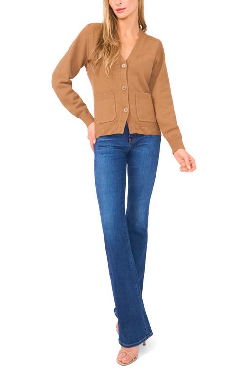 Ted Baker Rowan V Neck Cardigan Sweater In Brown