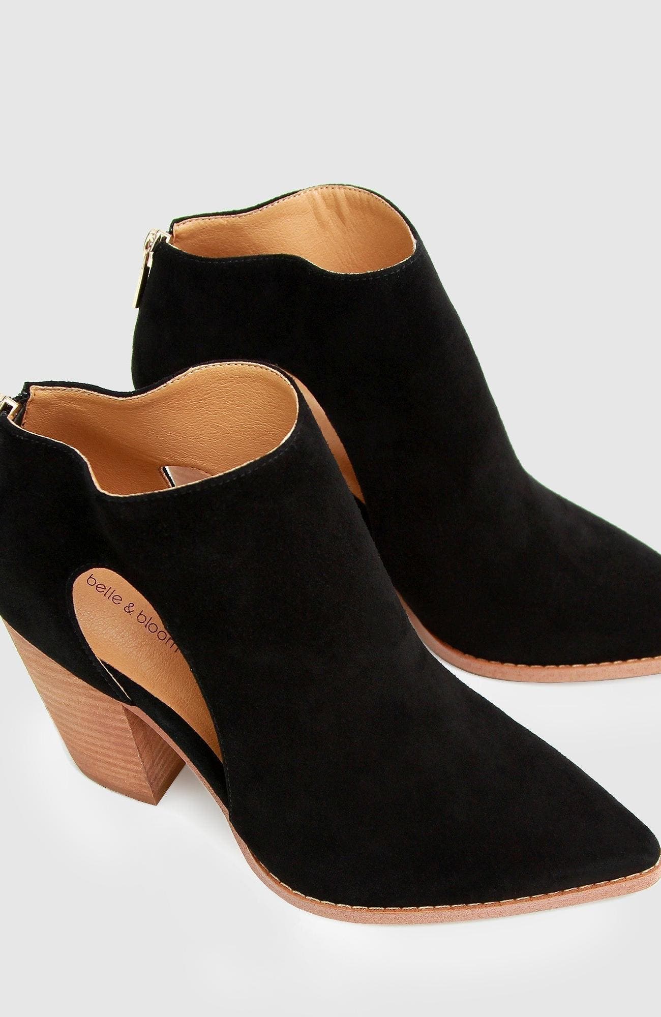 Belle & Bloom Midnight Special Suede Ankle Boot, Alternate, color, Black