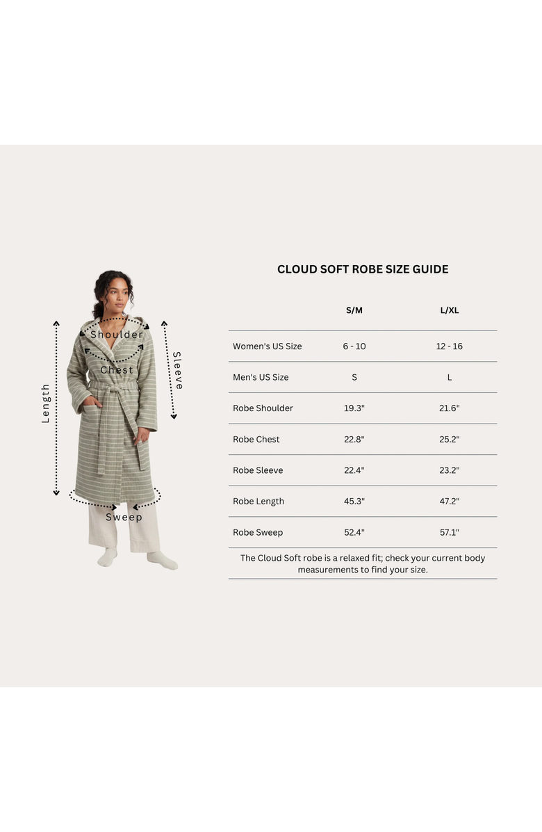 Oliviera Home Cloud Soft Turkish Cotton Towel Robe, Alternate, color, Sage Green - L/Xl