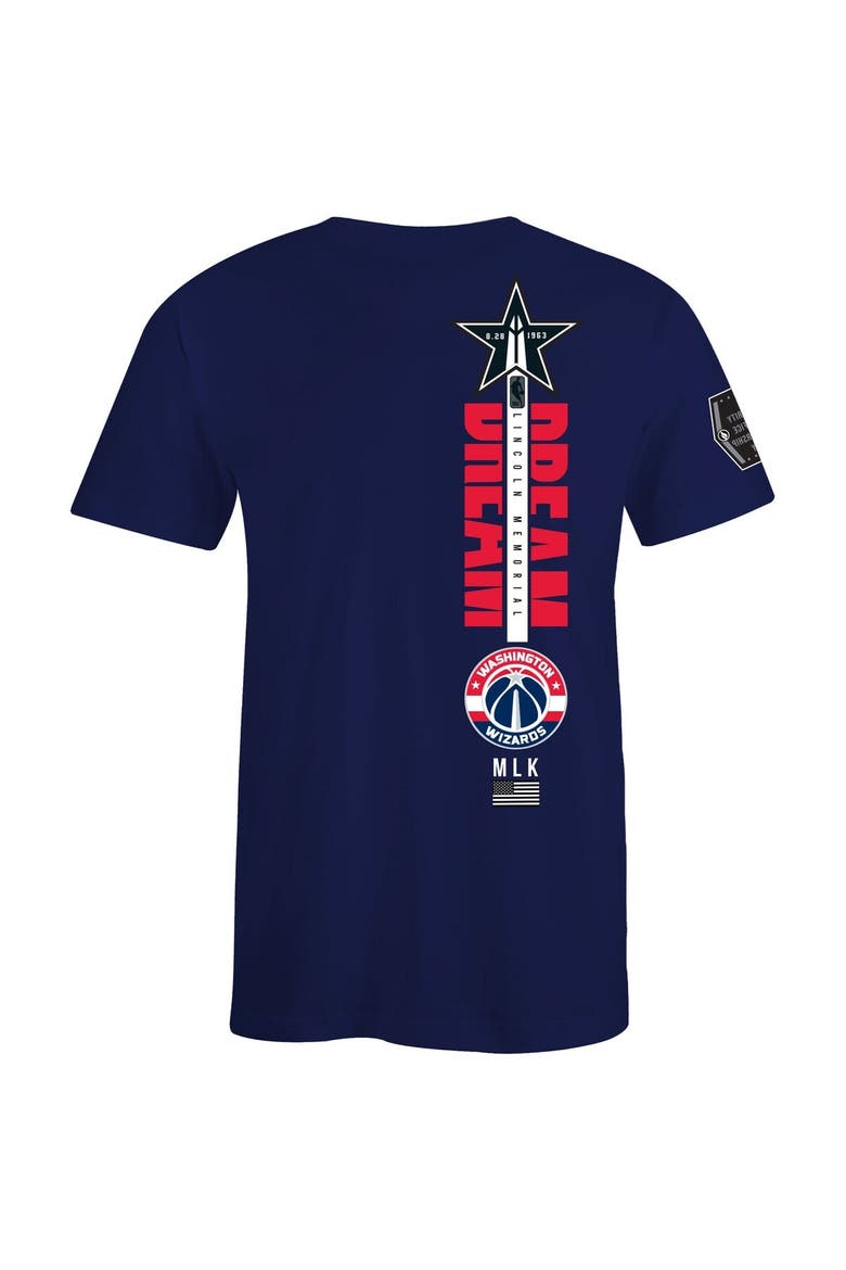 Unisex FISLL x Black History Collection  Navy Washington Wizards T-Shirt, Alternate, color, Navy