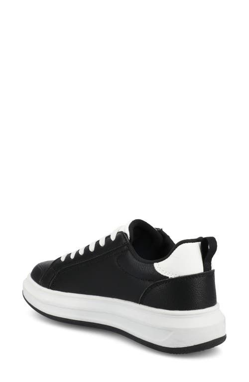 Journee Collection Meeya Woven Casual Sneaker In Black