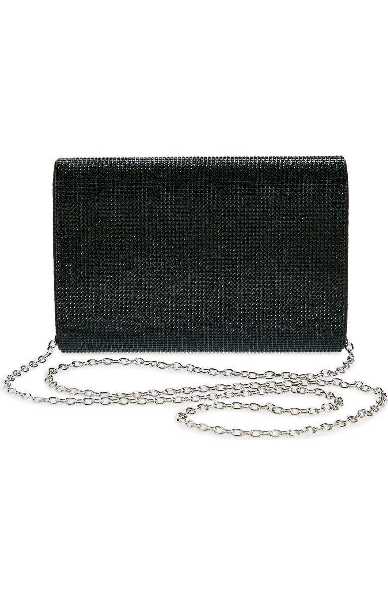 Jessica McClintock Alexis Rhinestone Crossbody Clutch, Alternate, color, Black