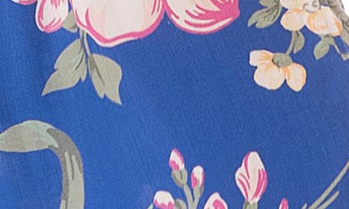 Maaji Floralia Ophelia Split Wide Leg Cover-up Pants In Blue Multicolor