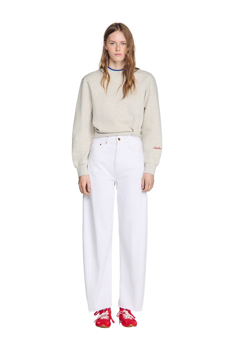 Barrel jeans, Alternate, color, White