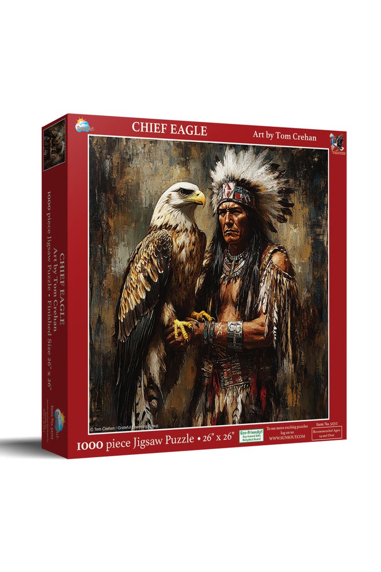 Chief Eagle 1000 piece Jigsaw Puzzle for Adults, Main, color, Multicolor