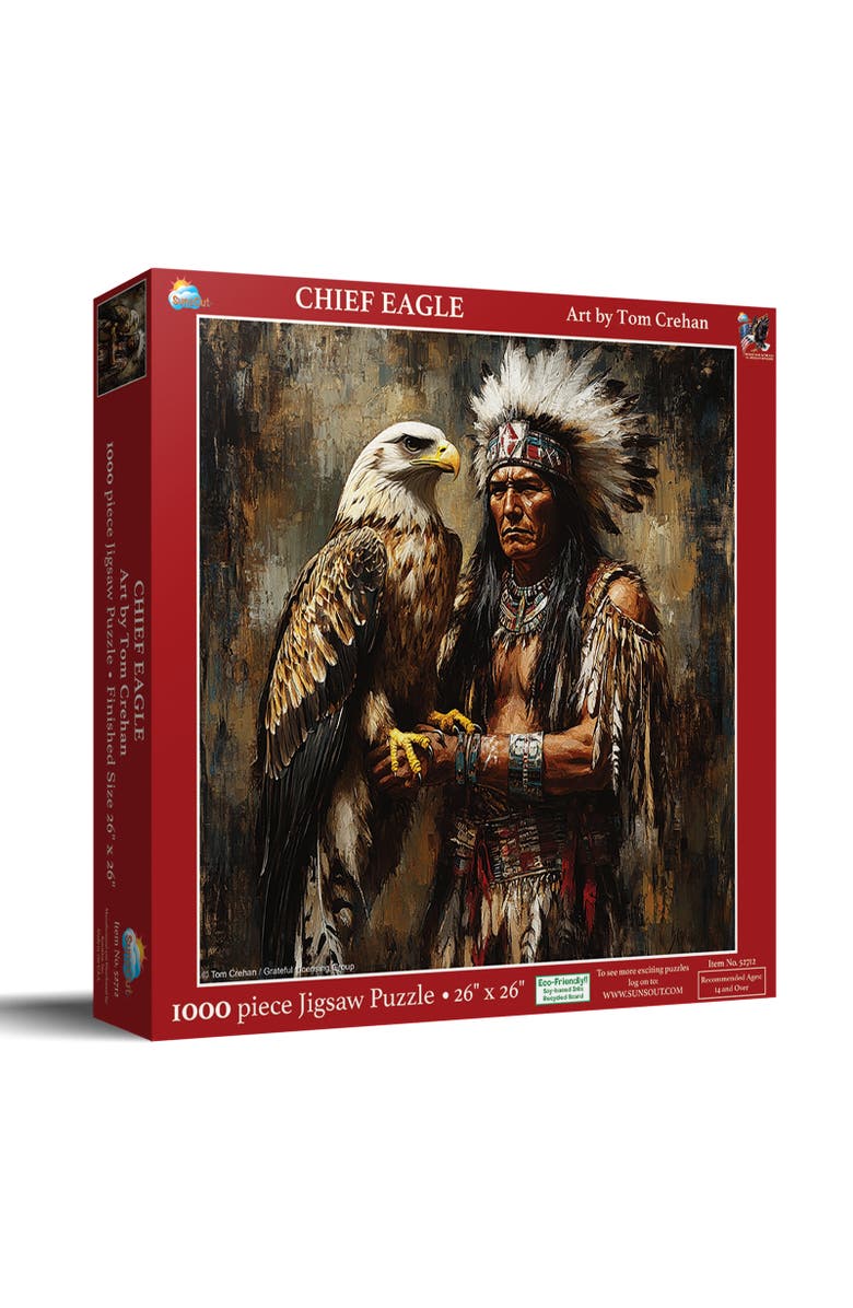 Sunsout Chief Eagle 1000 piece Jigsaw Puzzle for Adults, Main, color, 