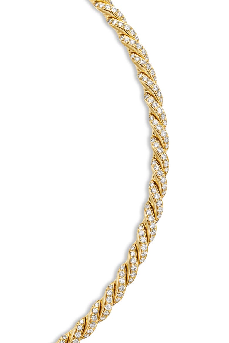 Pavé Flexible 18K Gold Necklace with Diamonds, Alternate, color, YELLOW GOLD/ DIAMOND