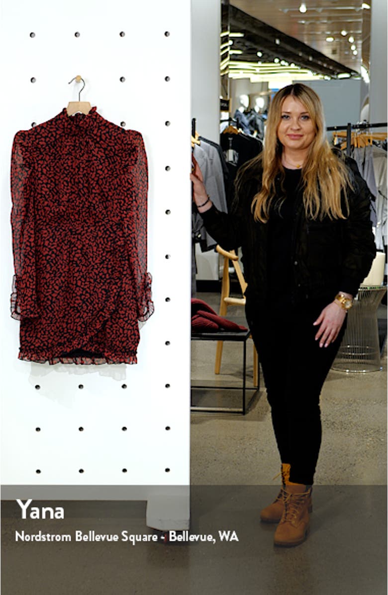 Animal Wrap Chiffon Minidress, sales video thumbnail