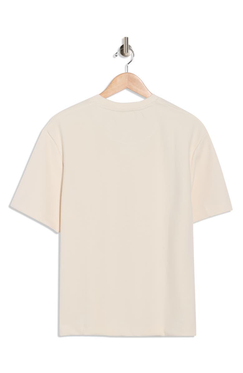 DENIM AND FLOWER Relaxed Fit Textured Knit T-Shirt, Alternate, color, Off White