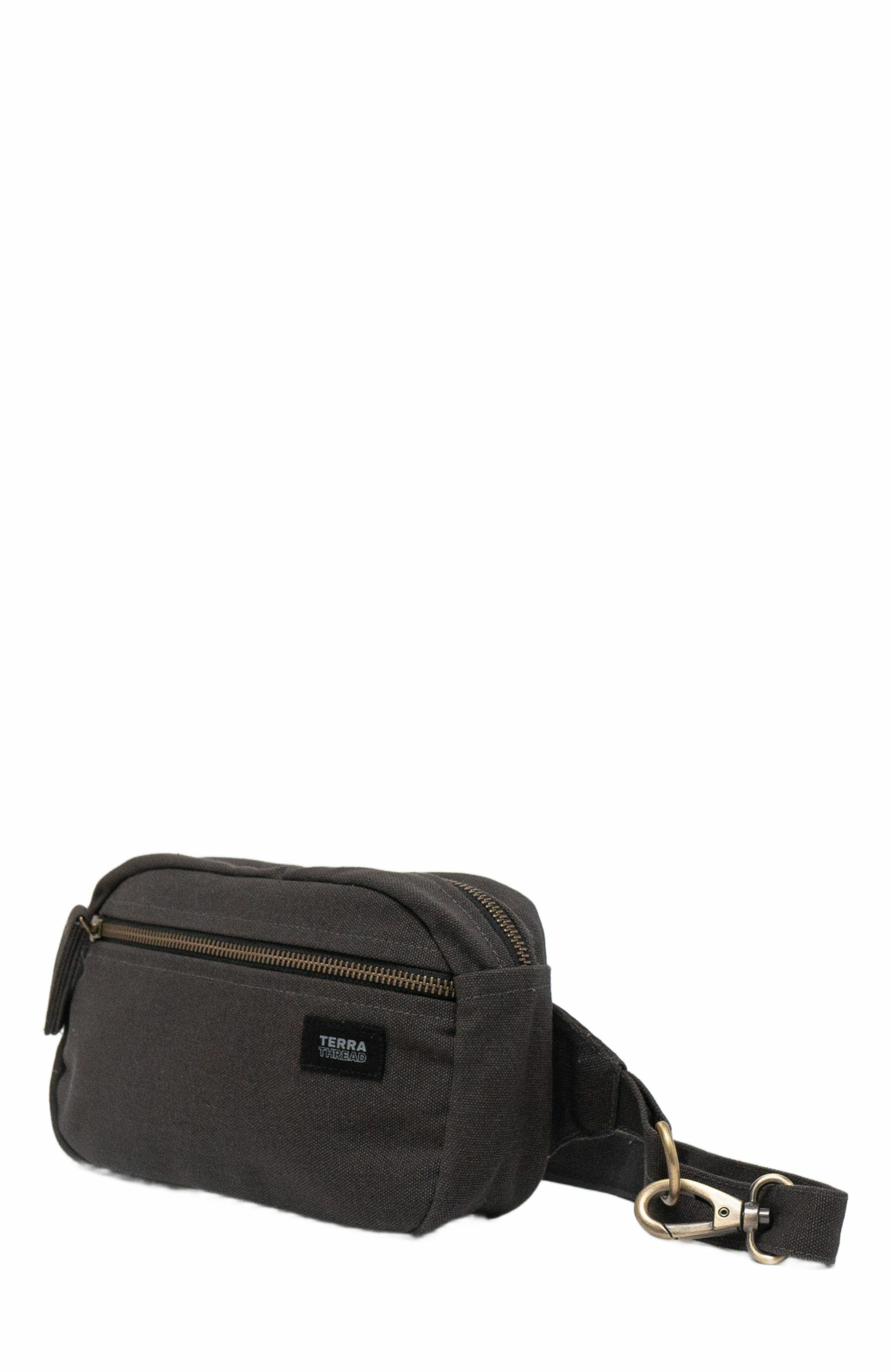 Terra Thread Organic Cotton Sling Belt Bag, Alternate, color, Charcoal Grey