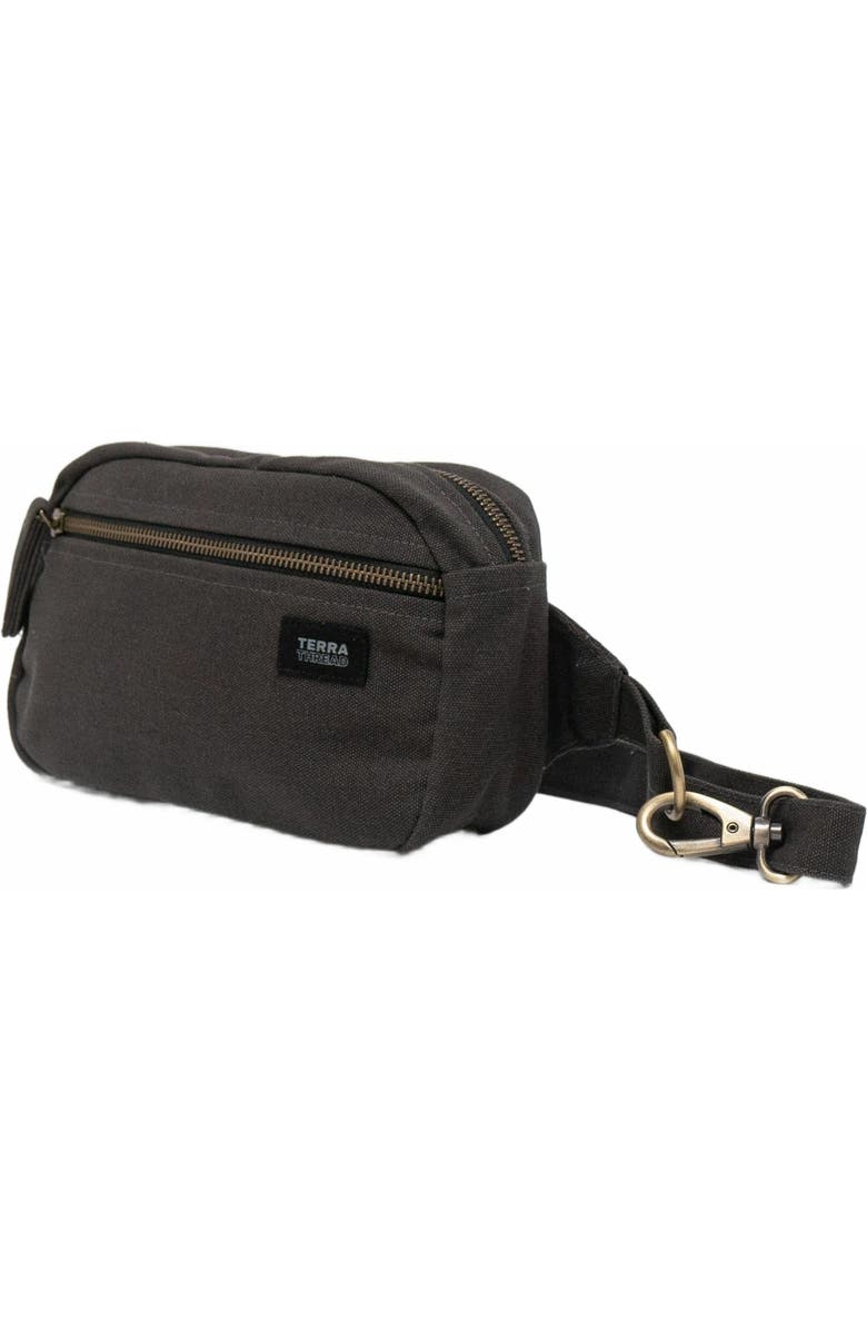 Terra Thread Organic Cotton Sling Belt Bag, Alternate, color, Charcoal Grey