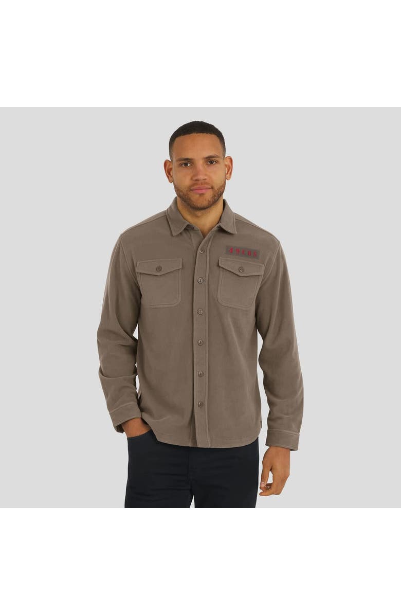 Darius Rucker Collection by Fanatics Men's Darius Rucker Collection by Fanatics Tan San Francisco 49ers Polar Fleece Cozy Button-Up Shirt, Alternate, color, Tan