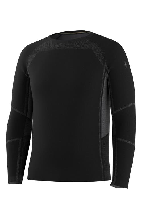 Smartwool Intraknit™ All-season Merino Base Layer Long Sleeve Crewneck T-shirt In Black