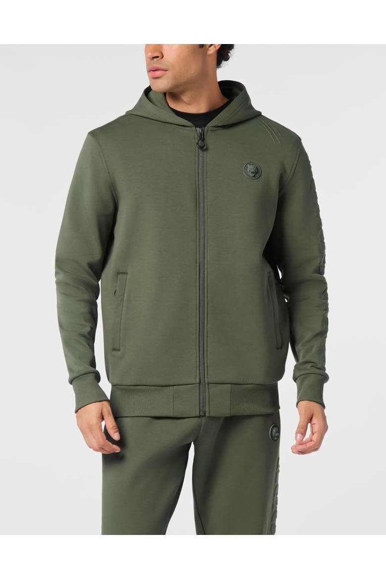Hoodie Sweatshirt Men, Main, color, Military